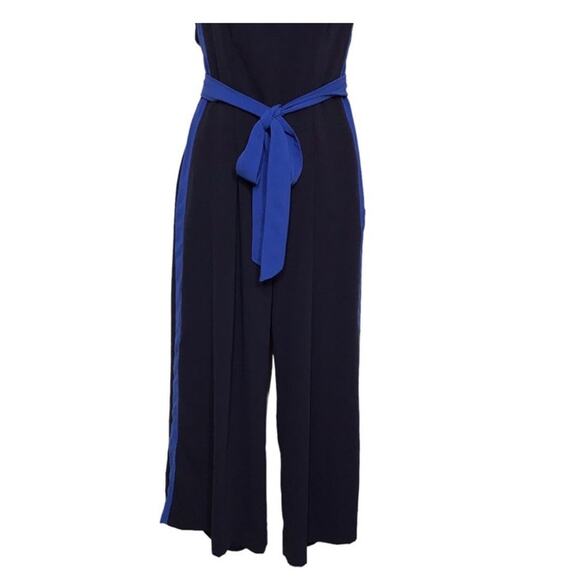 Anthropologie- Elevenses Beca Open Back Jumpsuit in navy size 0 - Picture 9 of 16